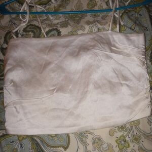 Zara White Spaghetti Strap Crop Top Size M